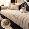 Chenille Textured Pattern Anti-Slip Scratch-Resistant Couch Cover