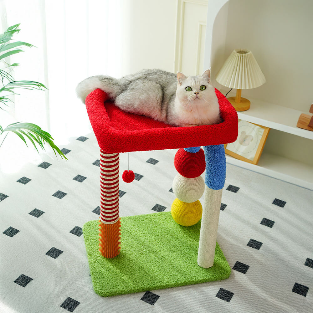 Colorful U-Shaped Multi-Layer Sisal Cat Tree