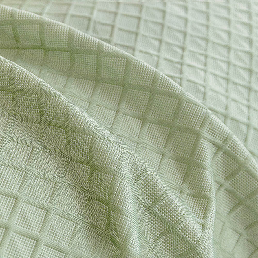 Cooling Ice Silk Grid Design Texture Throw Couch Cover
