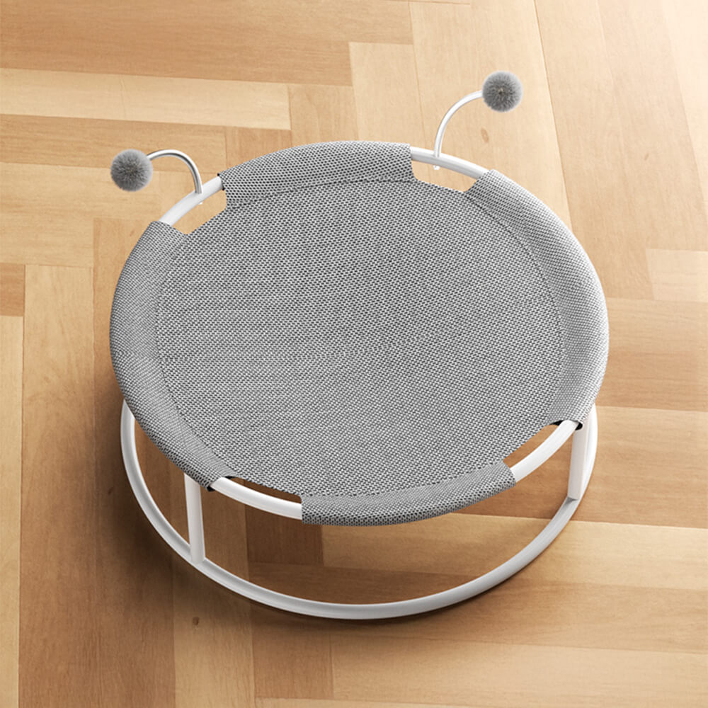 Round Hammock-Style Elevated Cat Bed