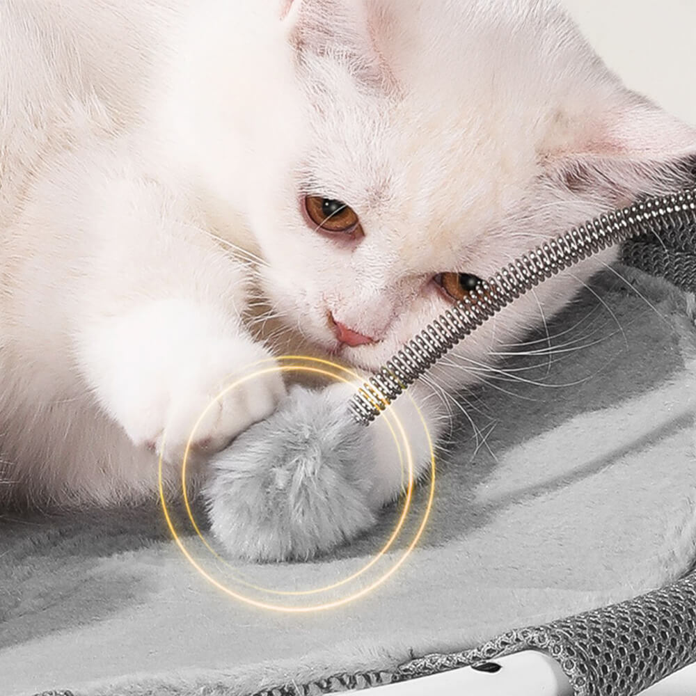 Cama de gato elevada al estilo de hamaca redonda