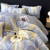 Feather-Print Brushed Cotton Breathable Comfort Bed Sheet Set