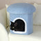 Portable Home Ottoman Pet House Foldable Condo Cat Cave