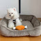 All-Season Cozy Durable Corduroy Dog Sofa Bed for Small & Medium Dogs