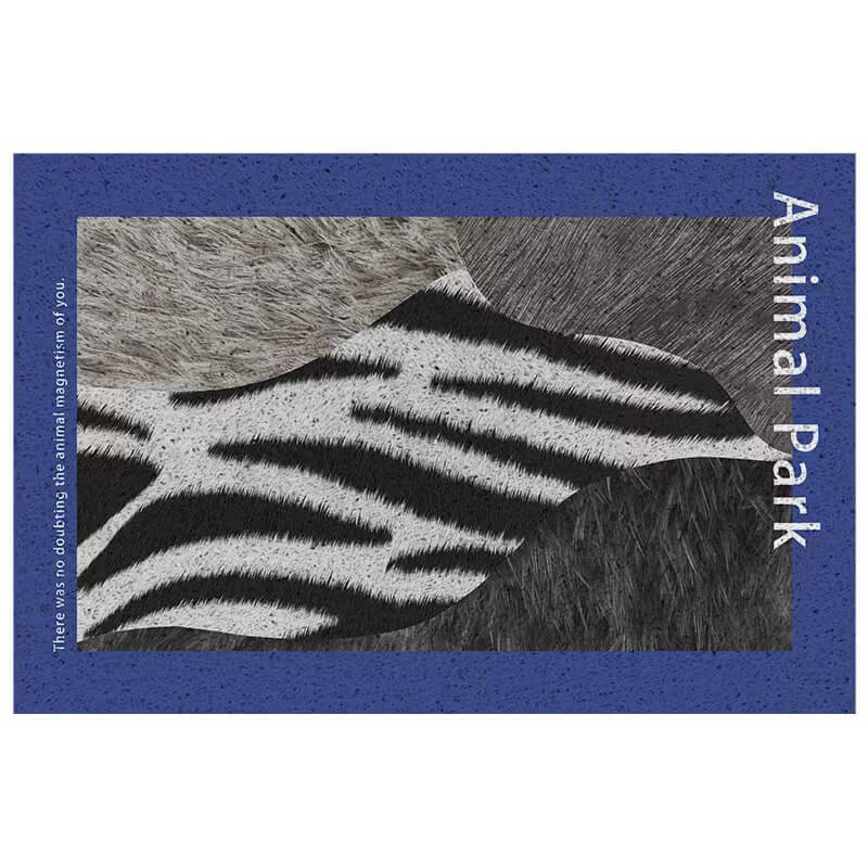 Animal Print Anti-Stain Non-Slip Front Door Mat for Muddy Dog Paws