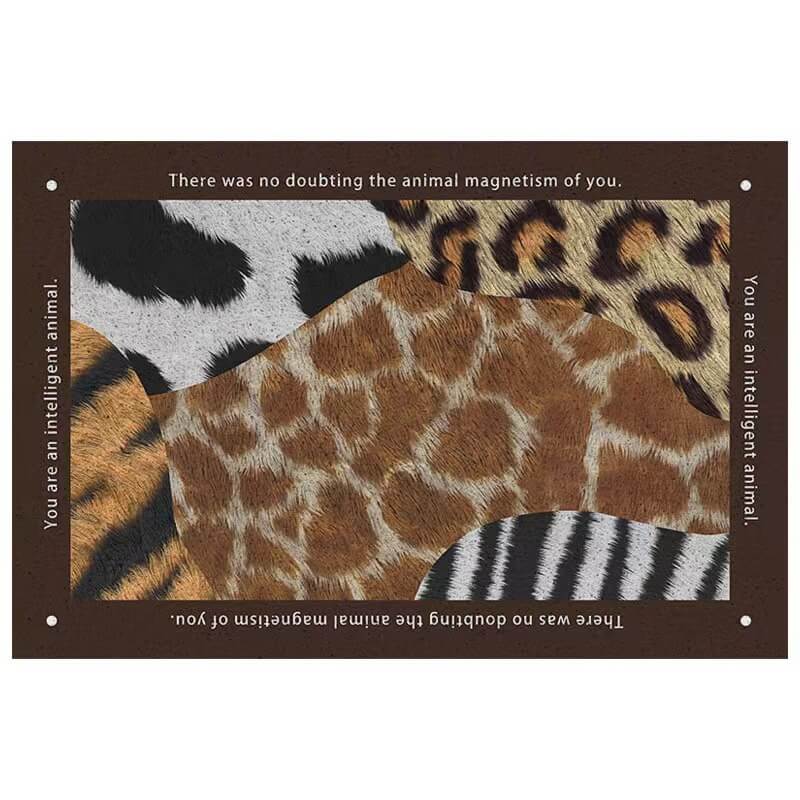 Animal Print Anti-Stain Non-Slip Front Door Mat for Muddy Dog Paws