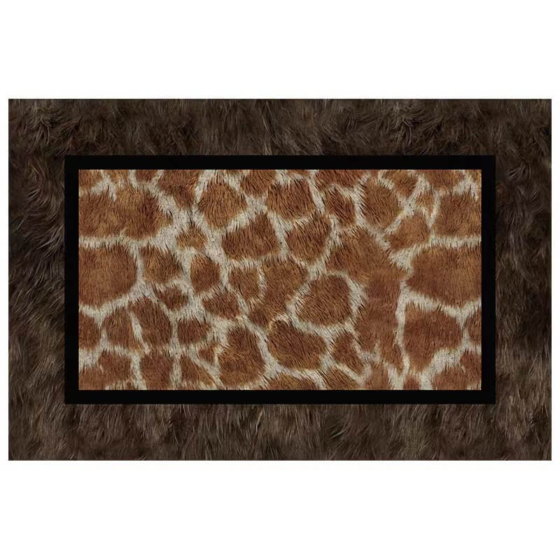 Animal Print Anti-Stain Non-Slip Front Door Mat for Muddy Dog Paws
