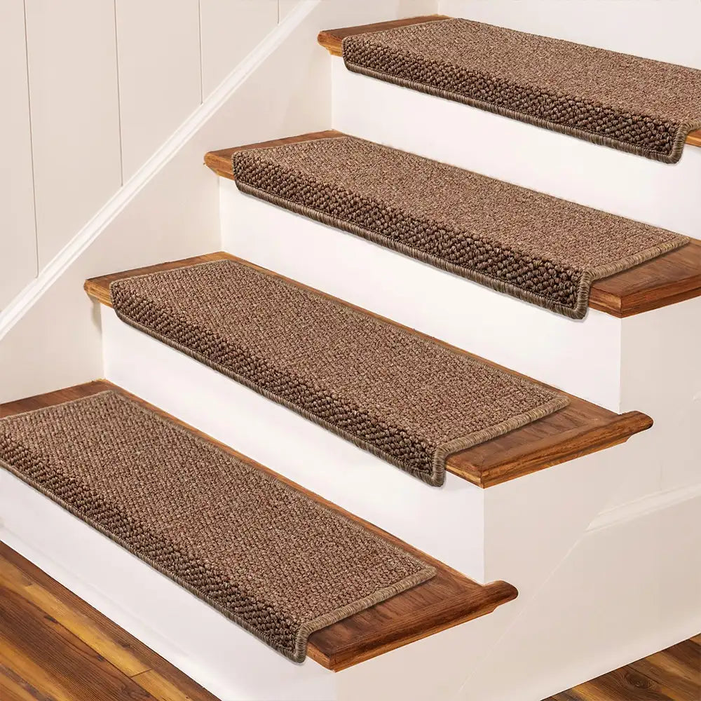 Anti-scratch Faux Sisal Stair Protectors Tape Free Washable Carpet Stair Treads