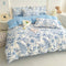 Brushed Washed Cotton Floral Bed Sheet Set