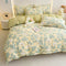 Brushed Washed Cotton Floral Bed Sheet Set