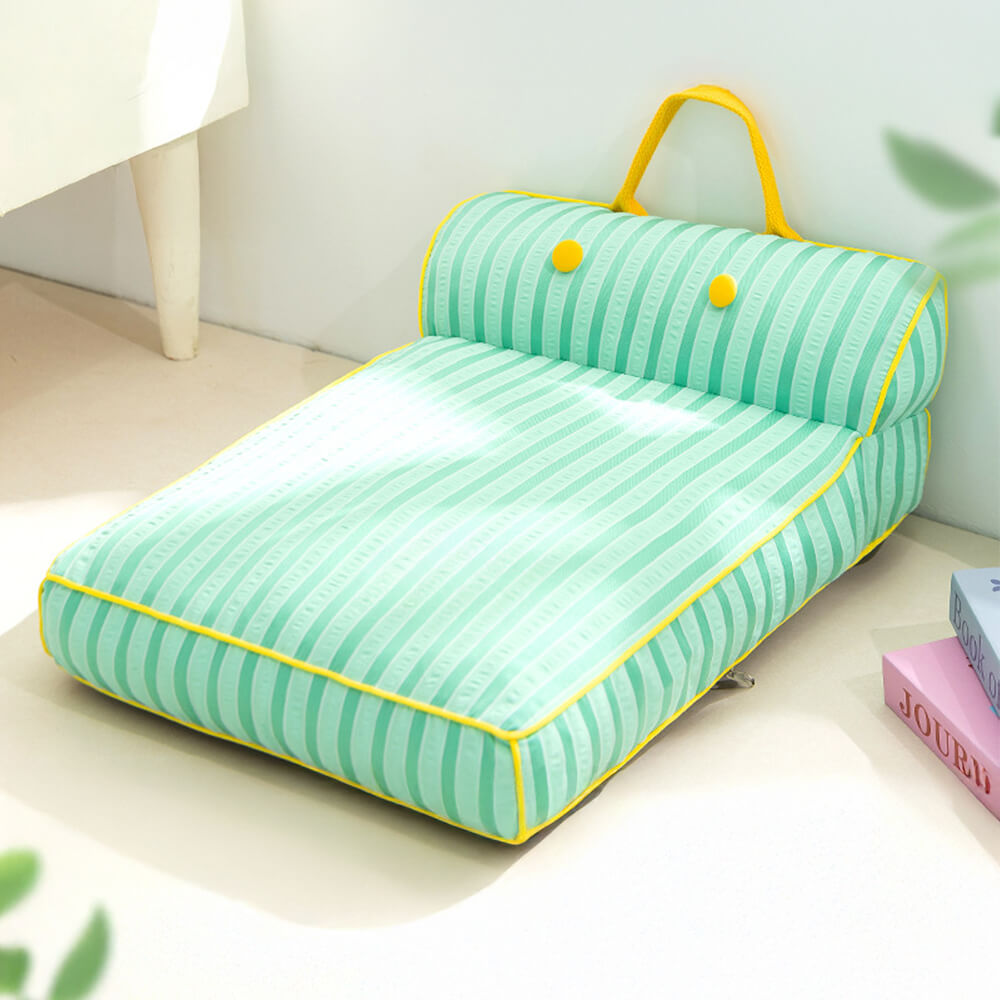 Checkerboard Breathable Scratch-resistant Spine Protection Dog Bed
