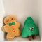 Christmas Gingerbread Man Doll Interactive Plush Dog Toy