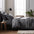 Comfortable Luxury Sateen 100% Bamboo Duvet Cover Bed Sheet Set