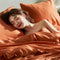 Comfortable Luxury Sateen 100% Bamboo Duvet Cover Bed Sheet Set