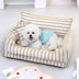 Cotton Full-Surround Dog & Cat Sofa Bed with Pillow