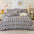 Country Style Plaid Brushed Duvet Cover Bed Sheet Set