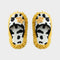 Cow-Print Plush Pet Bed & Matching Slippers Set