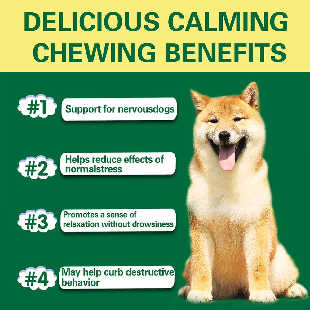 Dog Calming Chews for Stress Relief & Separation Anxiety Support - 120 Count