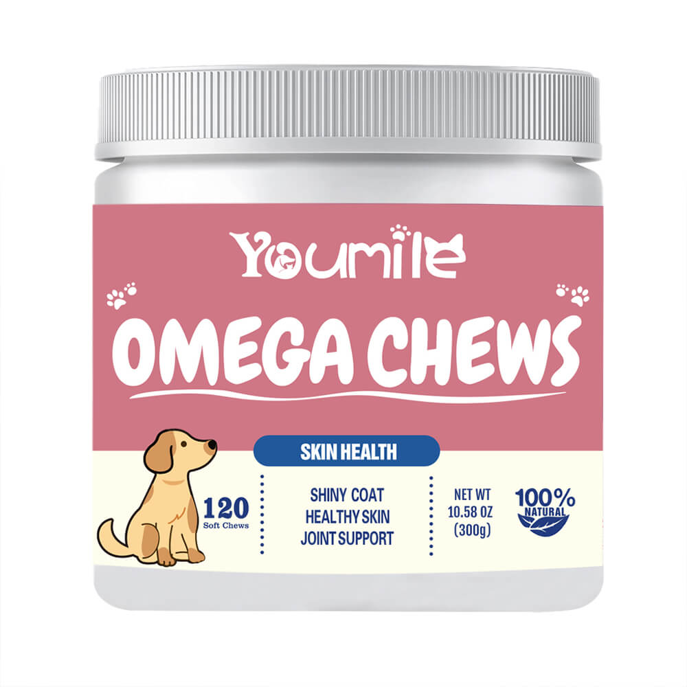 Dog Omega Soft Chews Healthy Skin & Coat Supplement - 120 Count