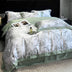 Elegant Toile Print Silky Cooling Duvet Cover Bed Sheet Set