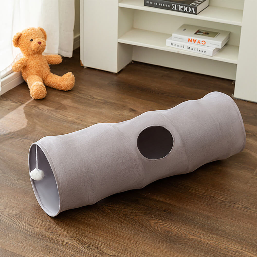 Foldable Straight Tube Design for Easy Storage and Fun Cat Tunnel