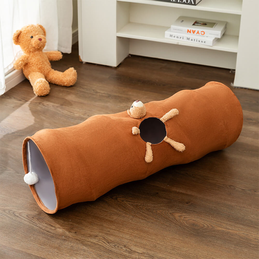 Foldable Straight Tube Design for Easy Storage and Fun Cat Tunnel