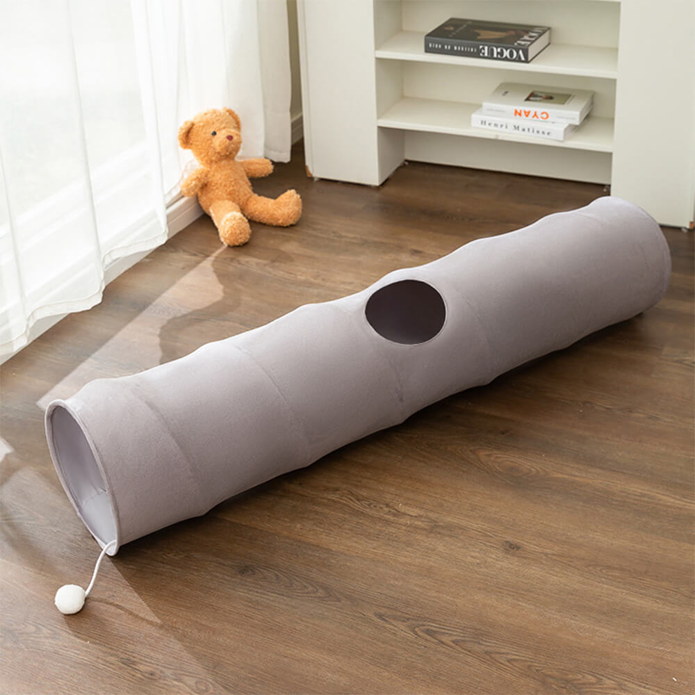 Foldable Straight Tube Design for Easy Storage and Fun Cat Tunnel