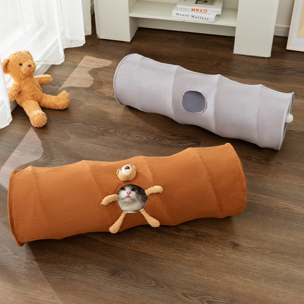 Foldable Straight Tube Design for Easy Storage and Fun Cat Tunnel