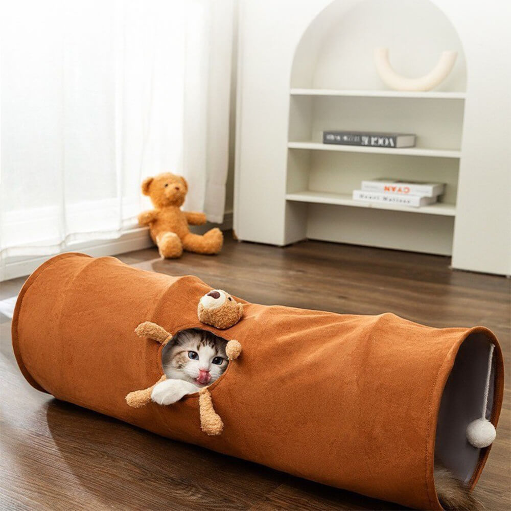 Foldable Straight Tube Design for Easy Storage and Fun Cat Tunnel