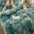 Gradient Fashion Long Plush Warm Bed Sheet Set