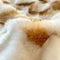 Gradient Puffy Faux Rabbit Fur Bed Sheet Set