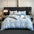 Light-Luxe Botanical Print Cooling Silky Duvet Cover Bed Sheet Set