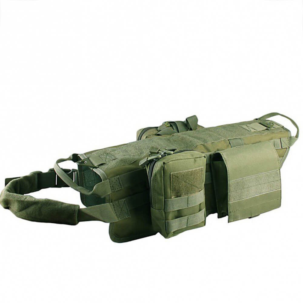 Military-Style Tactical Dog Vest with Adjustable Straps