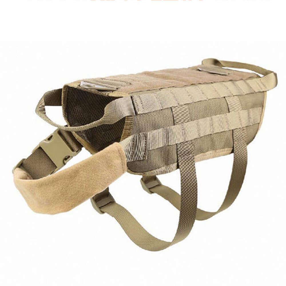 Military-Style Tactical Dog Vest with Adjustable Straps