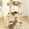 Árbol de gato sisal de sisal de tres niveles minimalista de tres niveles