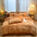Classic Geometric Soft Anti-Static Warm Milk Velvet Bed Sheet Set