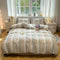 Modern Vertical Stripe Comfort Duvet Cover Bed Sheet Set