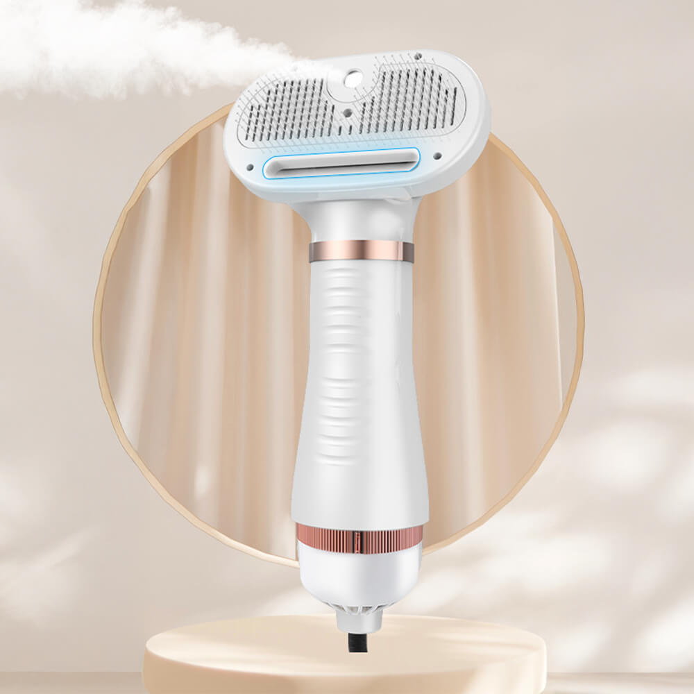 Multifunctional Combing Brush Pet Hair Dryer with Steam