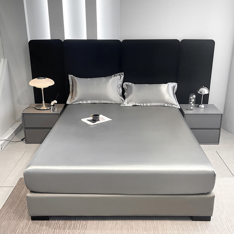 Pet-Friendly & Fur-Resistant Waterproof Satin Fitted Sheet Mattress Protector