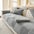 Plush Cream Geometric All Seasons Non-Slip Couch Cover