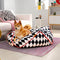 Cama de perros de bolos de frijoles caligonales graciosos