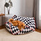 Cama de perros de bolos de frijoles caligonales graciosos
