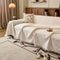 Soft T-Pattern Cotton Gauze Sofa Drape Throw Couch Cover