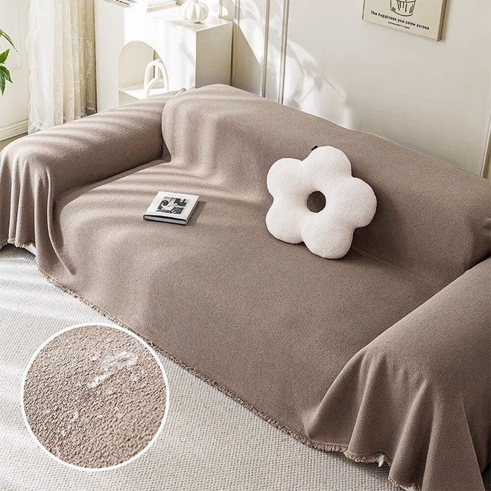 Soft Waterproof Teddy Plush Throw Couch Cover