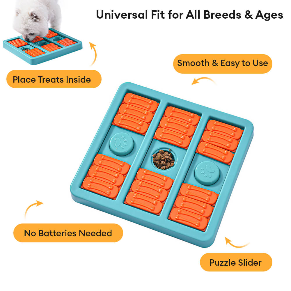 Square Interactive Slow Feeder Dog Puzzle Toy