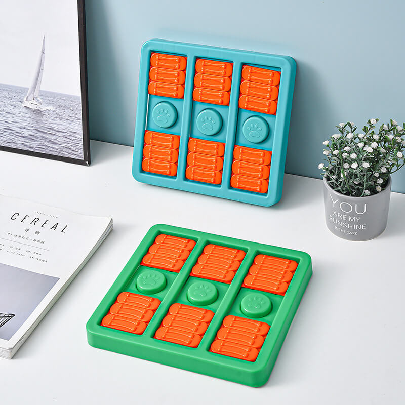 Square Interactive Slow Feeder Dog Puzzle Toy