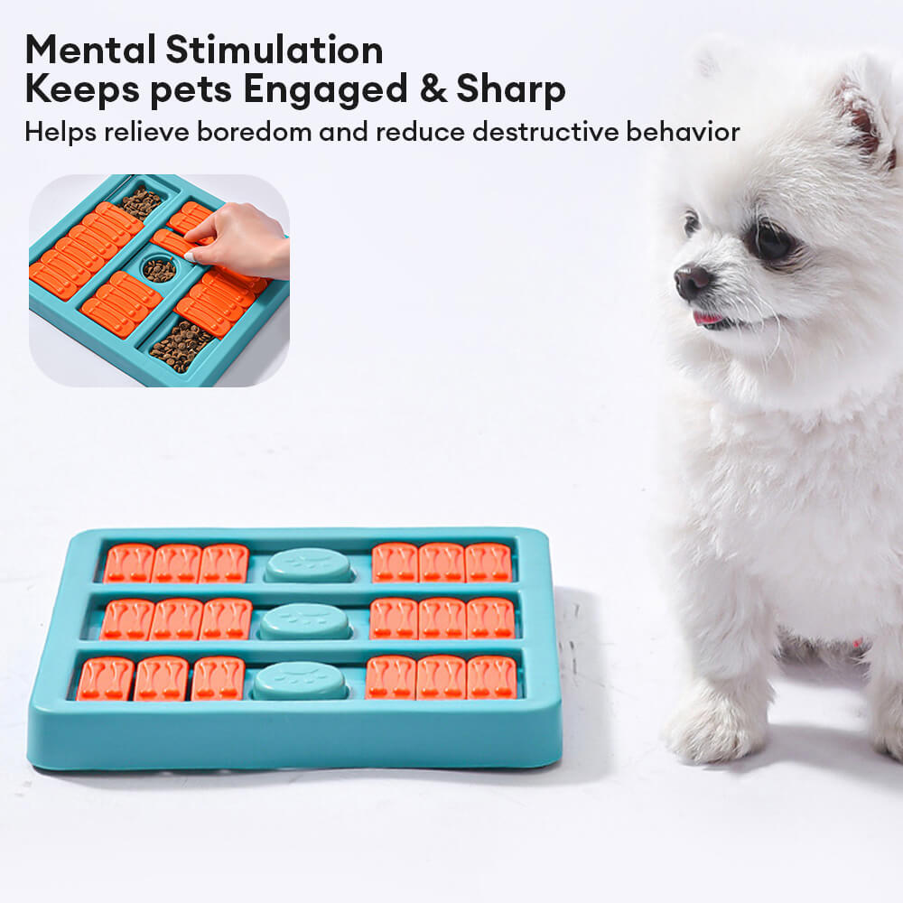 Square Interactive Slow Feeder Dog Puzzle Toy