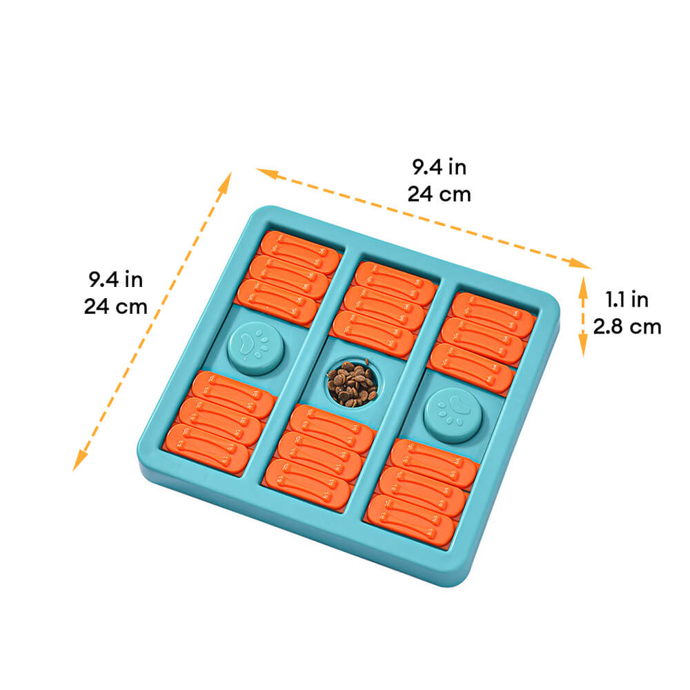 Square Interactive Slow Feeder Dog Puzzle Toy