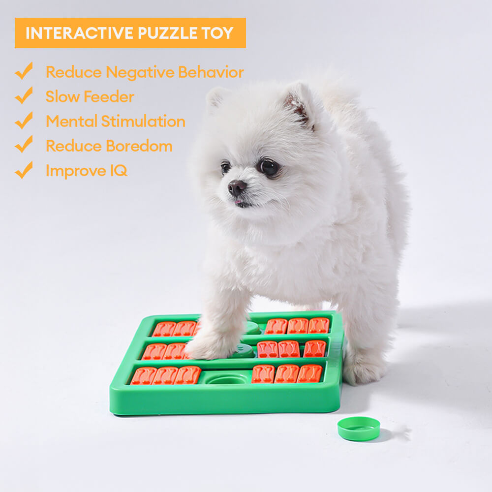 Square Interactive Slow Feeder Dog Puzzle Toy