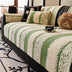 Striped Plush Chenille Thickened Cushion Protector Non-Slip Couch Cover